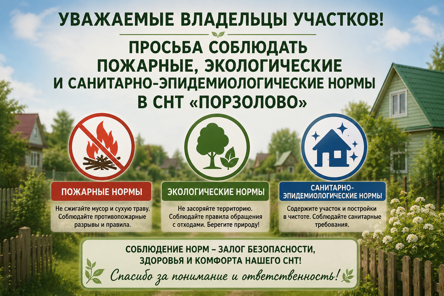 Содержание участков
